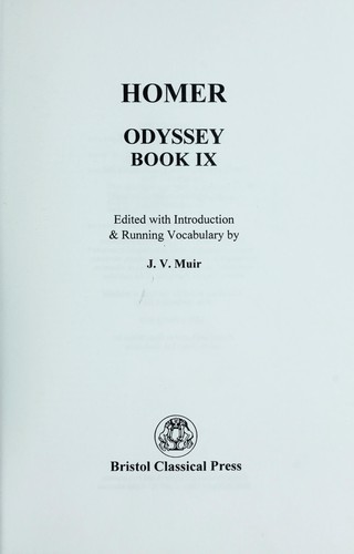 Homer: Odyssey IX (Paperback, 1980, Duckworth Publishing, Bristol Classical Press)