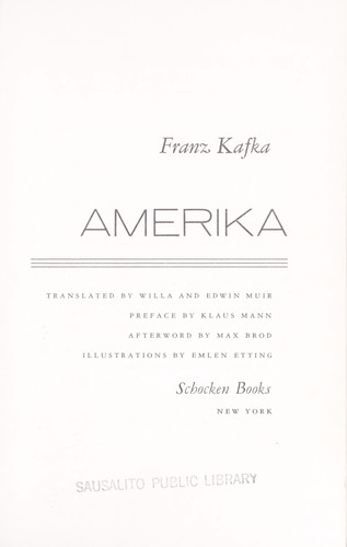 Franz Kafka: Amerika (1987, Schocken)