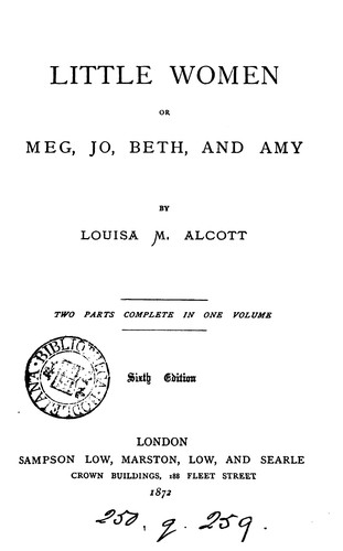 Louisa May Alcott: Little Women (1872, 1995)