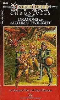 Margaret Weis, Tracy Hickman: Dragons of Autumn Twilight (1984, TSR, Distributed to the book trade by Random House)