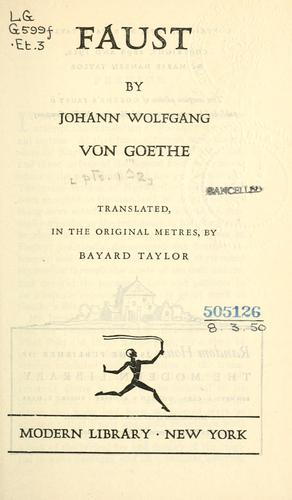 Johann Wolfgang von Goethe: Faust (1912, Modern Library)