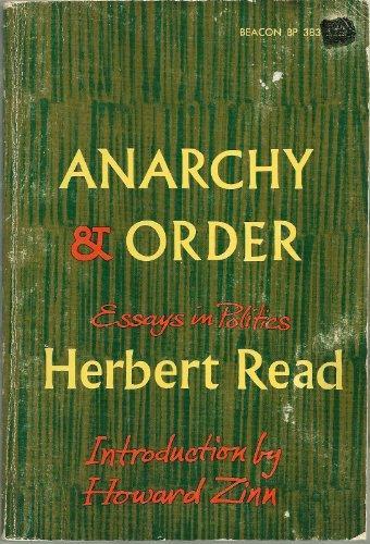Herbert Edward Read: Anarchy and order (1971)