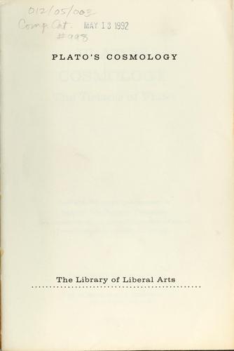 Plato's cosmology (1957, Liberal Arts Press)