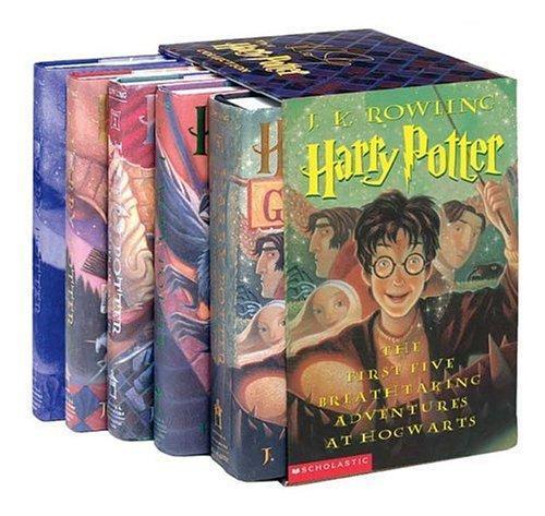 J. K. Rowling: Harry Potter Hardcover Box Set with Leather Bookmark (2003)