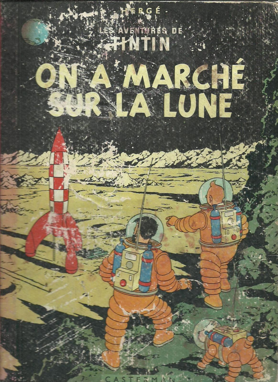 Hergé: On a marché sur la Lune (French language, 1954, Casterman)